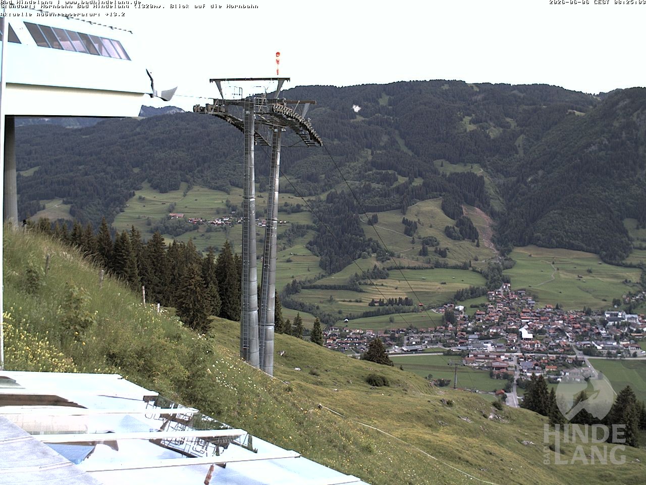Archiv Foto Webcam Aussicht auf Bad Hindelang von der Hornbahn Bergstation