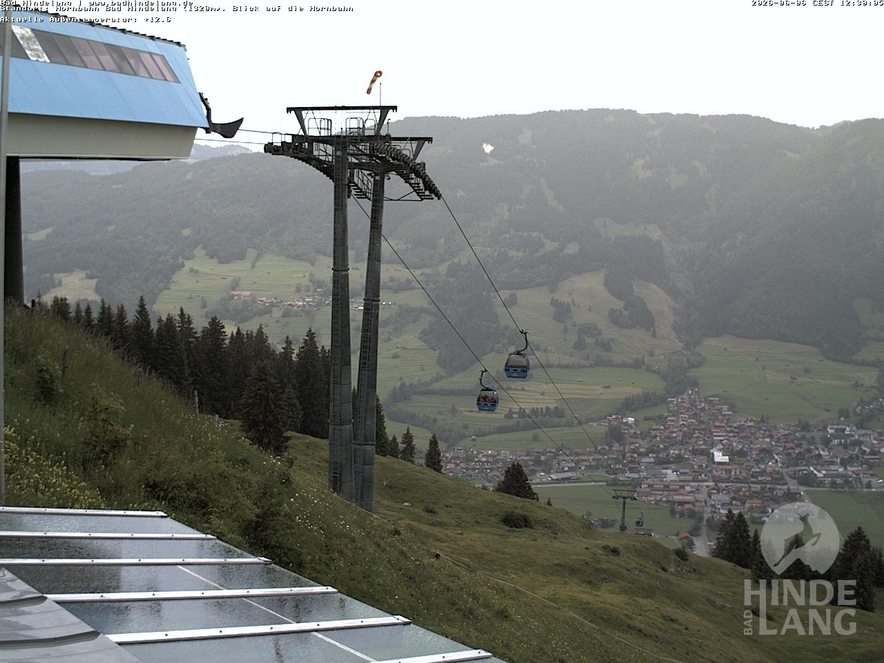 Archiv Foto Webcam Aussicht auf Bad Hindelang von der Hornbahn Bergstation