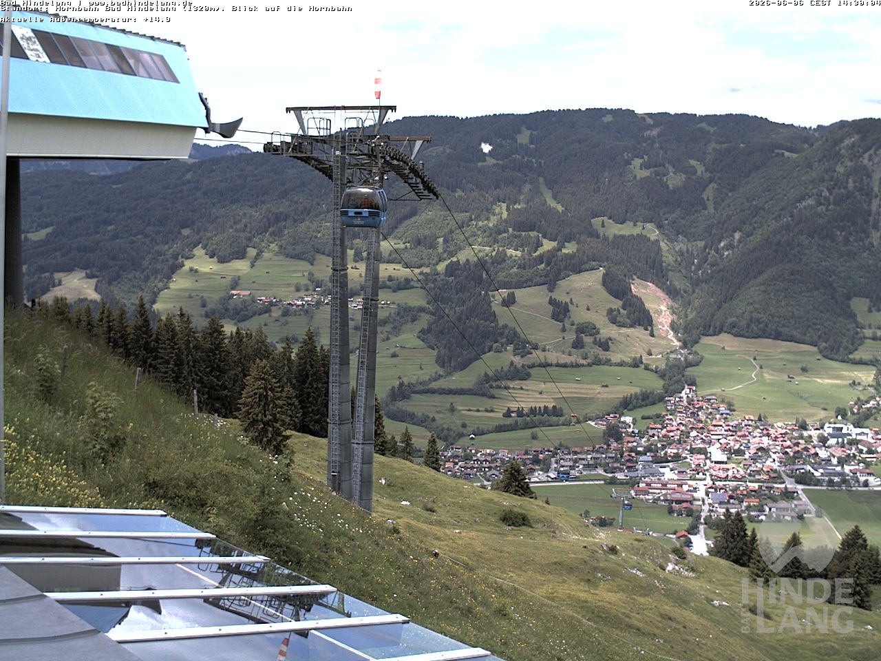 Archiv Foto Webcam Aussicht auf Bad Hindelang von der Hornbahn Bergstation