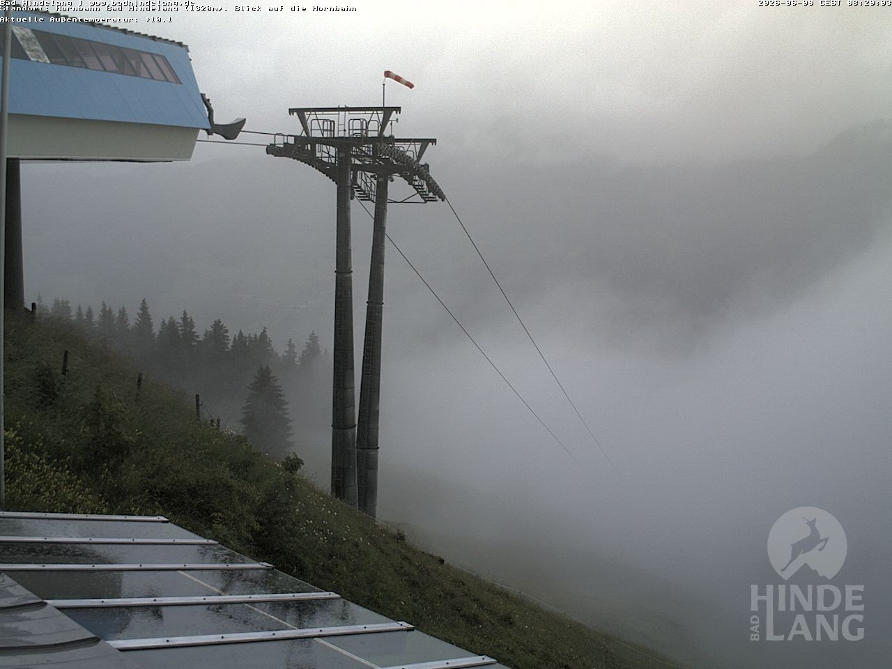 Archiv Foto Webcam Aussicht auf Bad Hindelang von der Hornbahn Bergstation