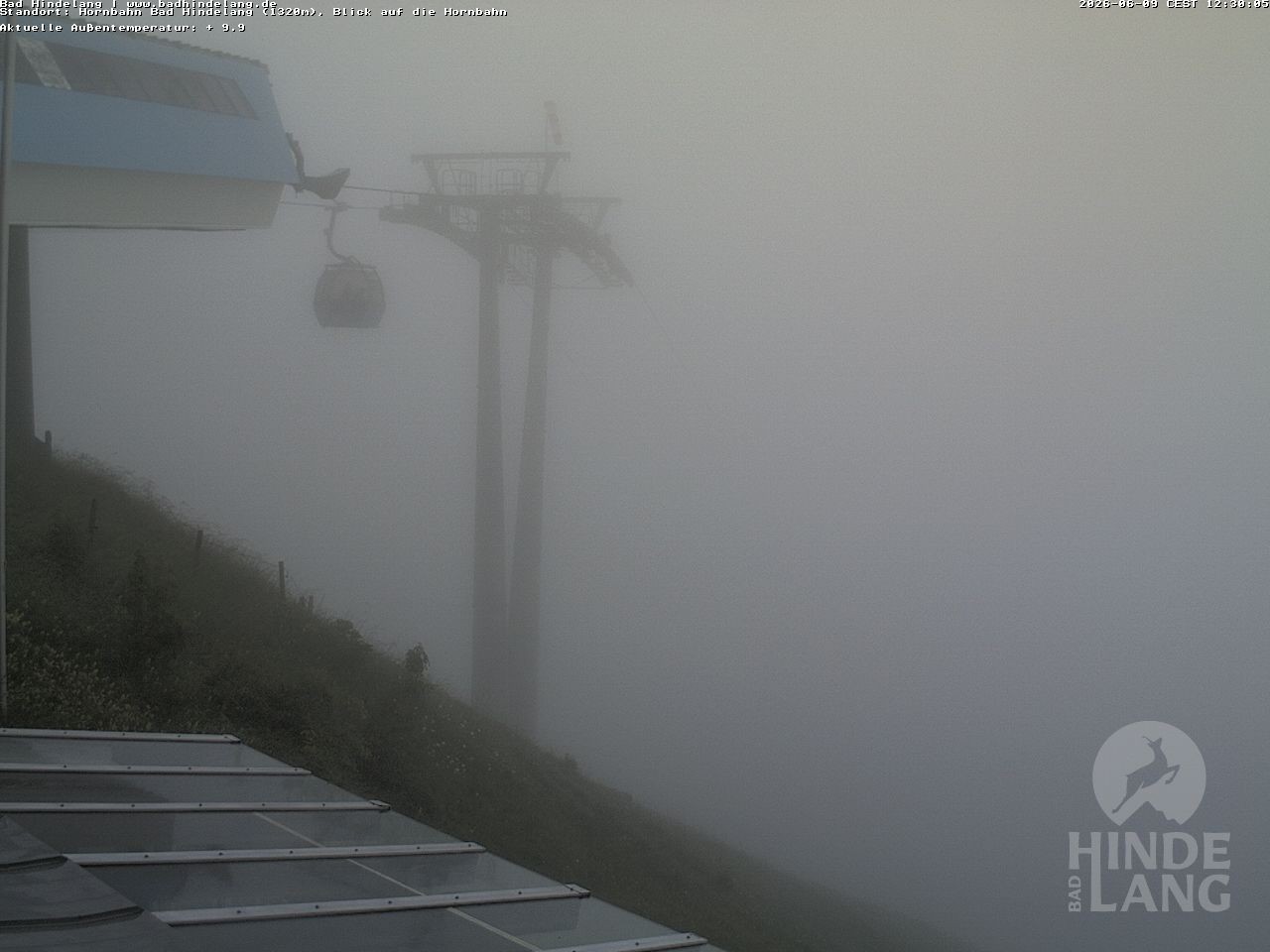 Archiv Foto Webcam Aussicht auf Bad Hindelang von der Hornbahn Bergstation
