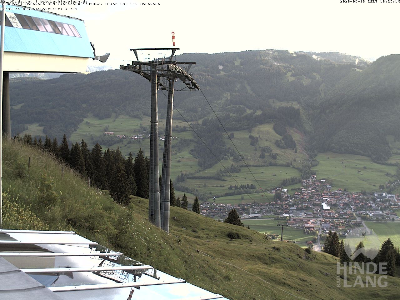 Archiv Foto Webcam Aussicht auf Bad Hindelang von der Hornbahn Bergstation