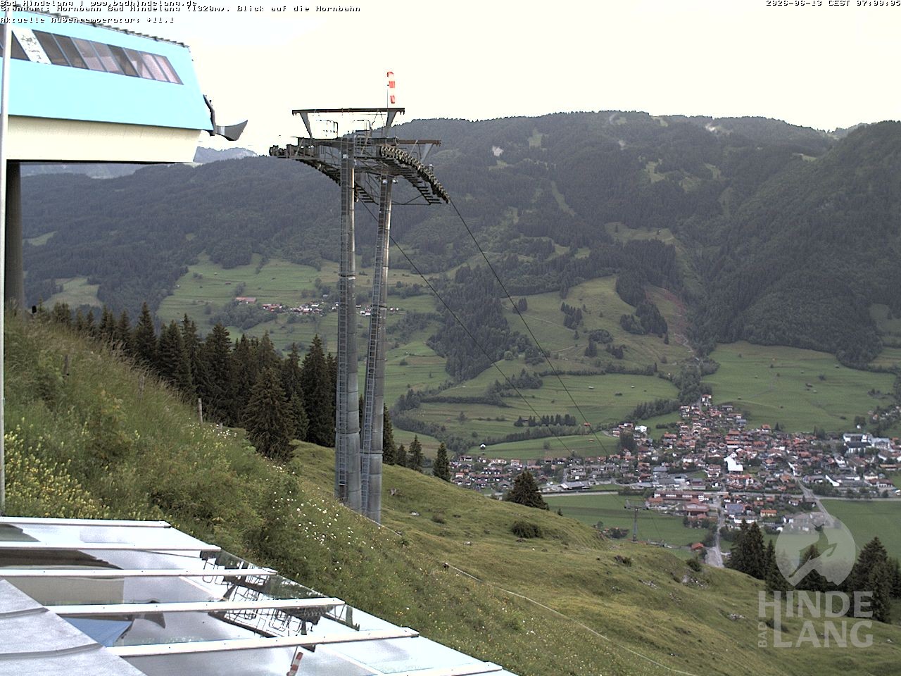 Archiv Foto Webcam Aussicht auf Bad Hindelang von der Hornbahn Bergstation