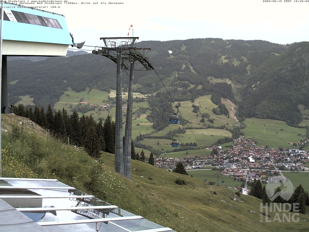 Archived image Webcam Mountain station Hornbahn