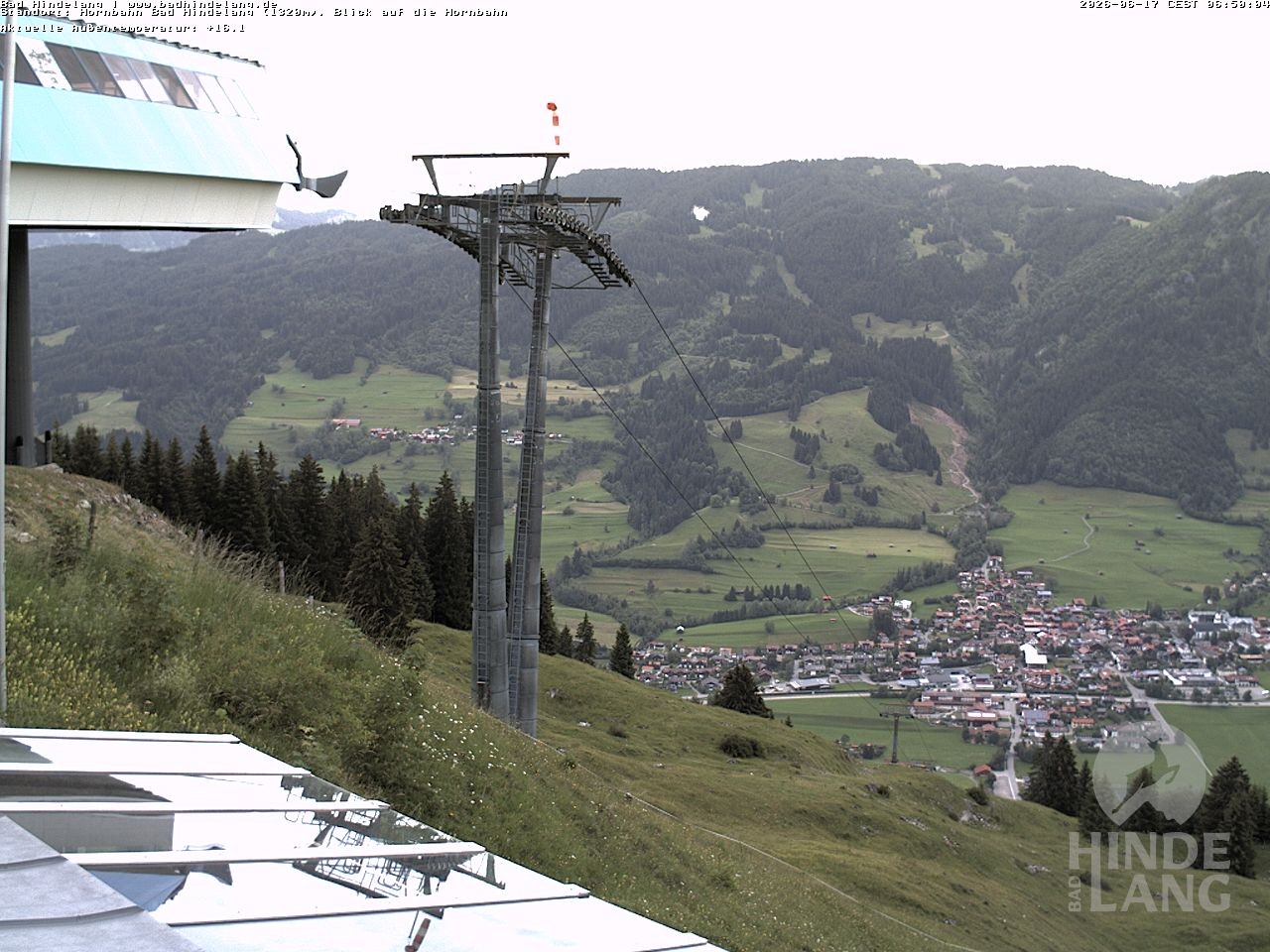 Archived image Webcam Mountain station Hornbahn