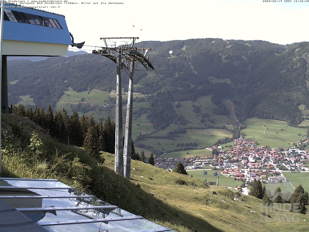 Archived image Webcam Mountain station Hornbahn