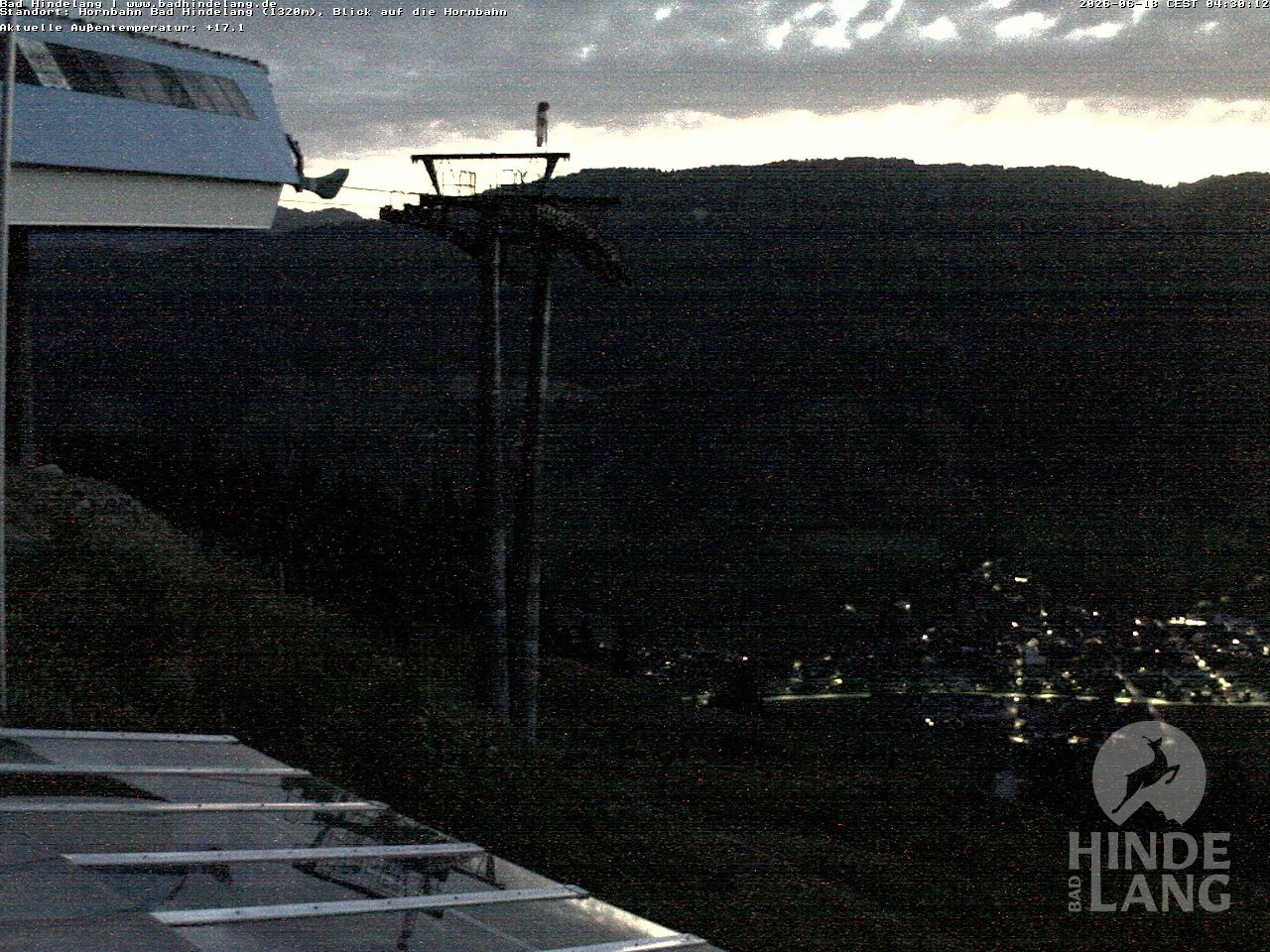 Archiv Foto Webcam Aussicht auf Bad Hindelang von der Hornbahn Bergstation