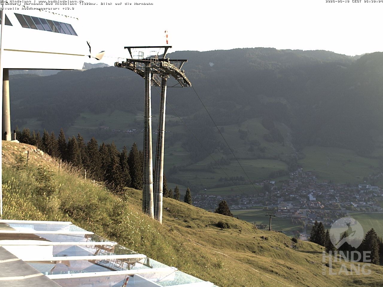 Archived image Webcam Mountain station Hornbahn