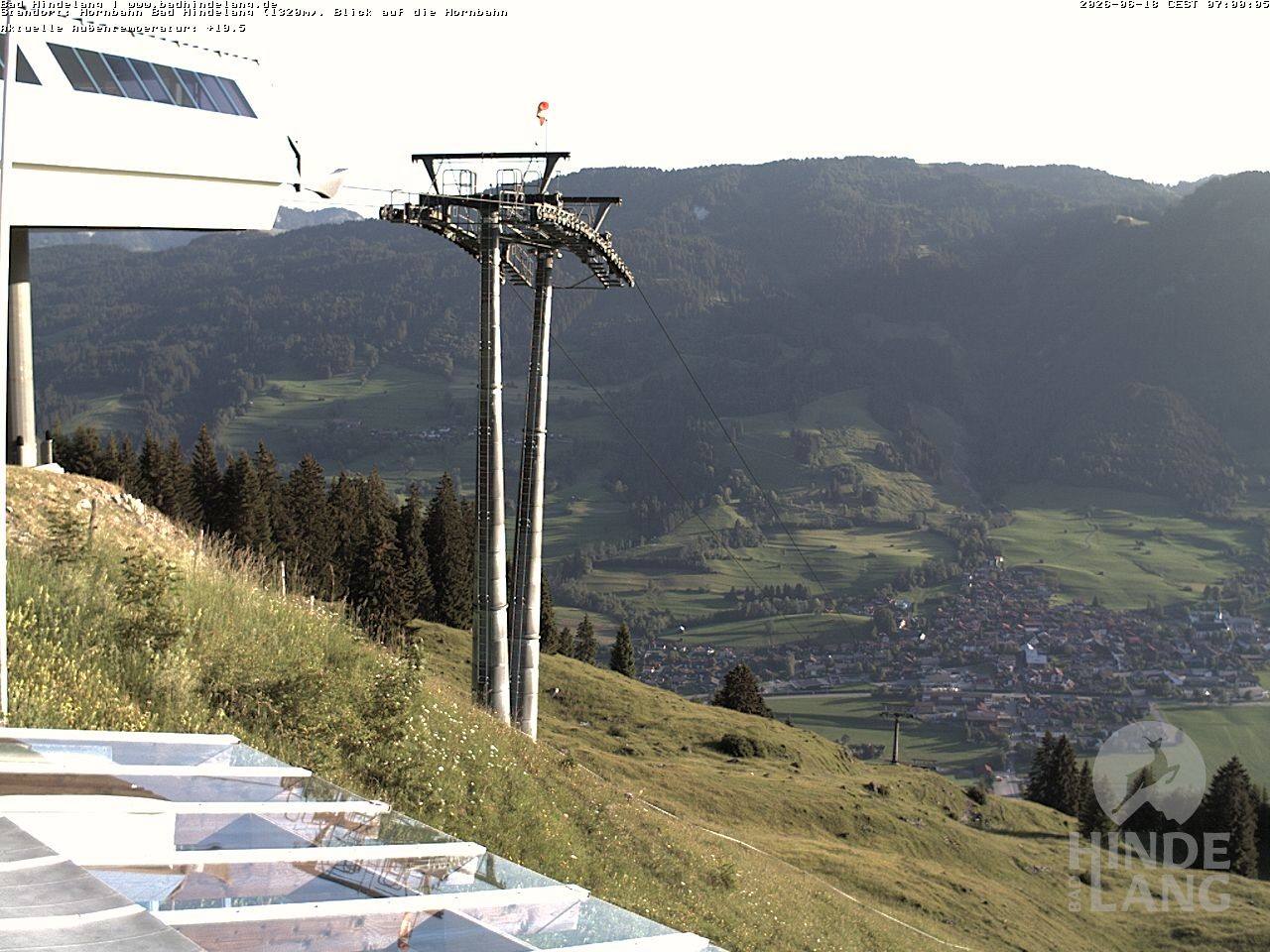 Archived image Webcam Mountain station Hornbahn
