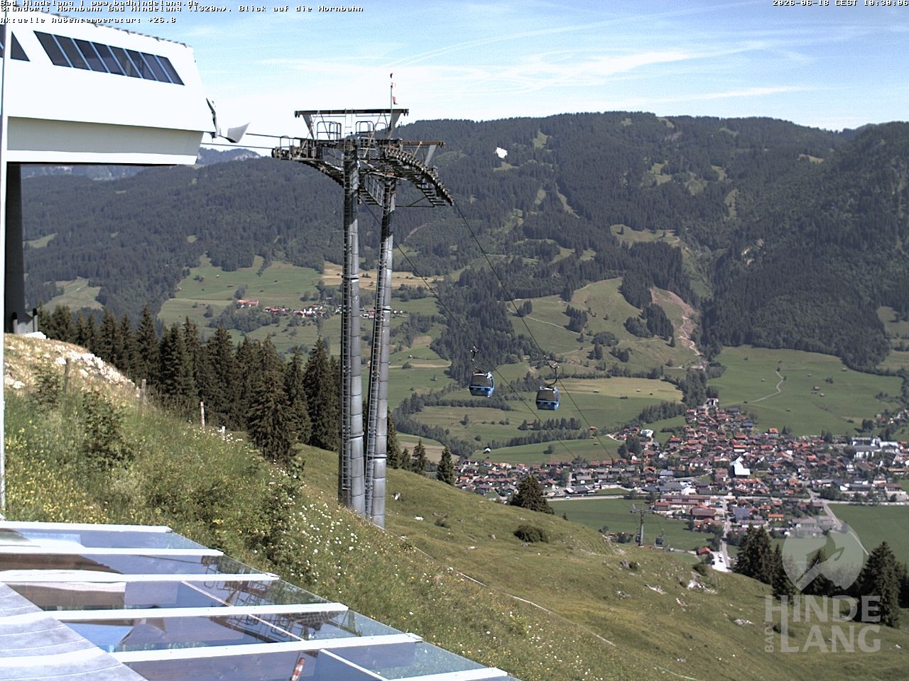 Archived image Webcam Mountain station Hornbahn