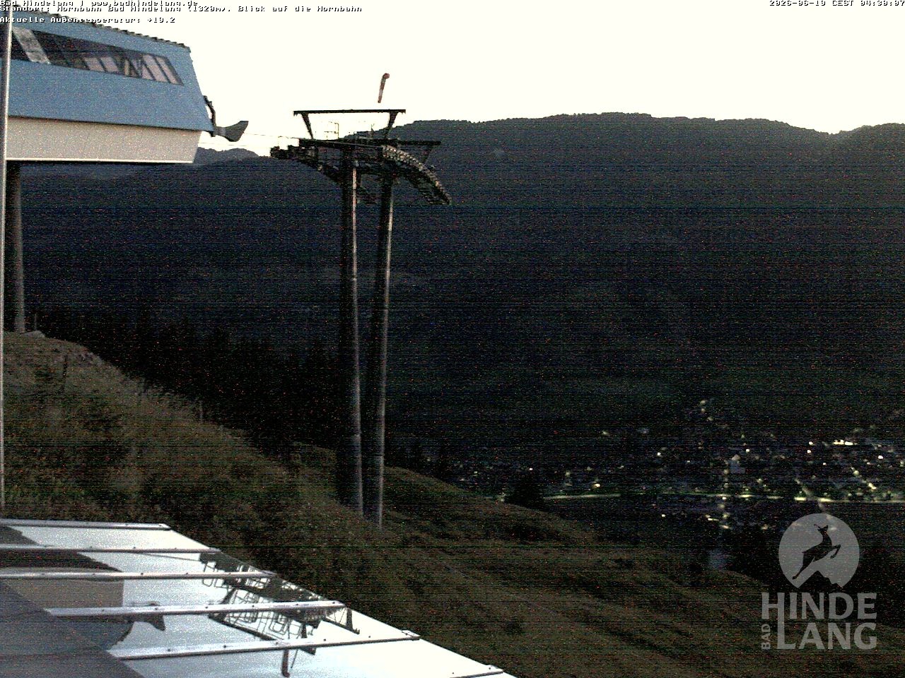 Archiv Foto Webcam Aussicht auf Bad Hindelang von der Hornbahn Bergstation