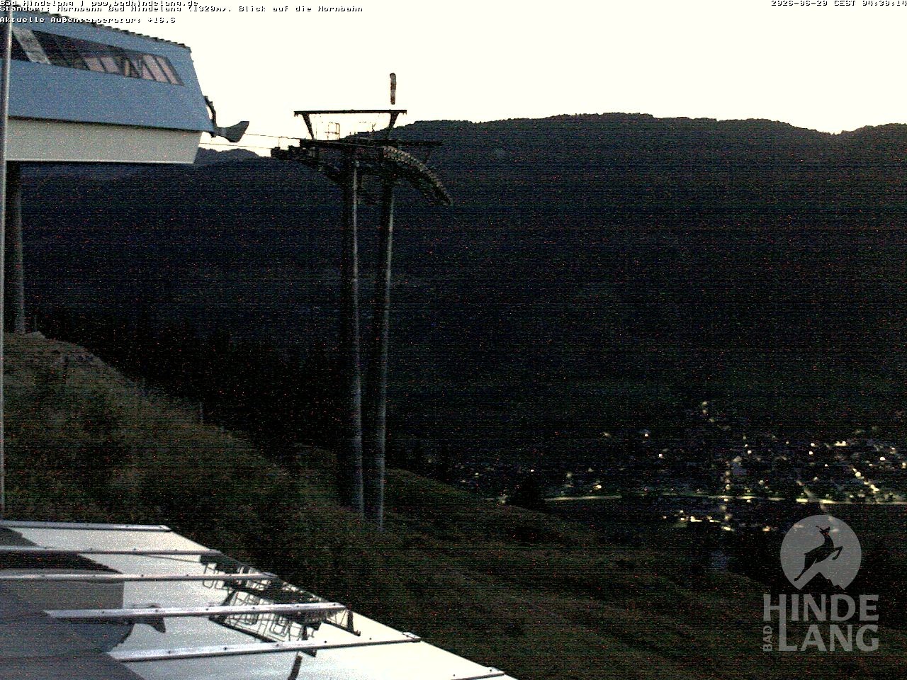 Archiv Foto Webcam Aussicht auf Bad Hindelang von der Hornbahn Bergstation