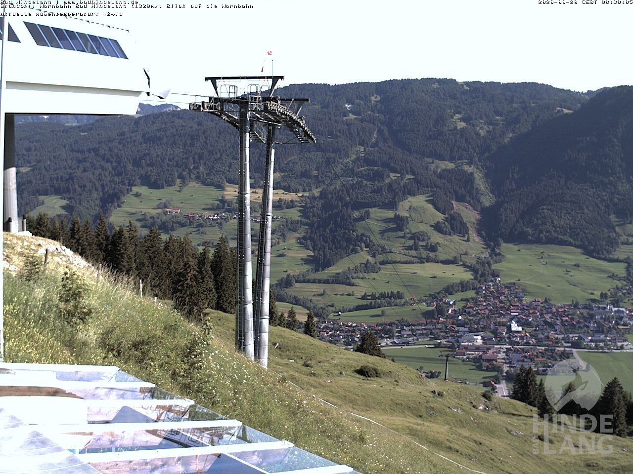 Archiv Foto Webcam Aussicht auf Bad Hindelang von der Hornbahn Bergstation
