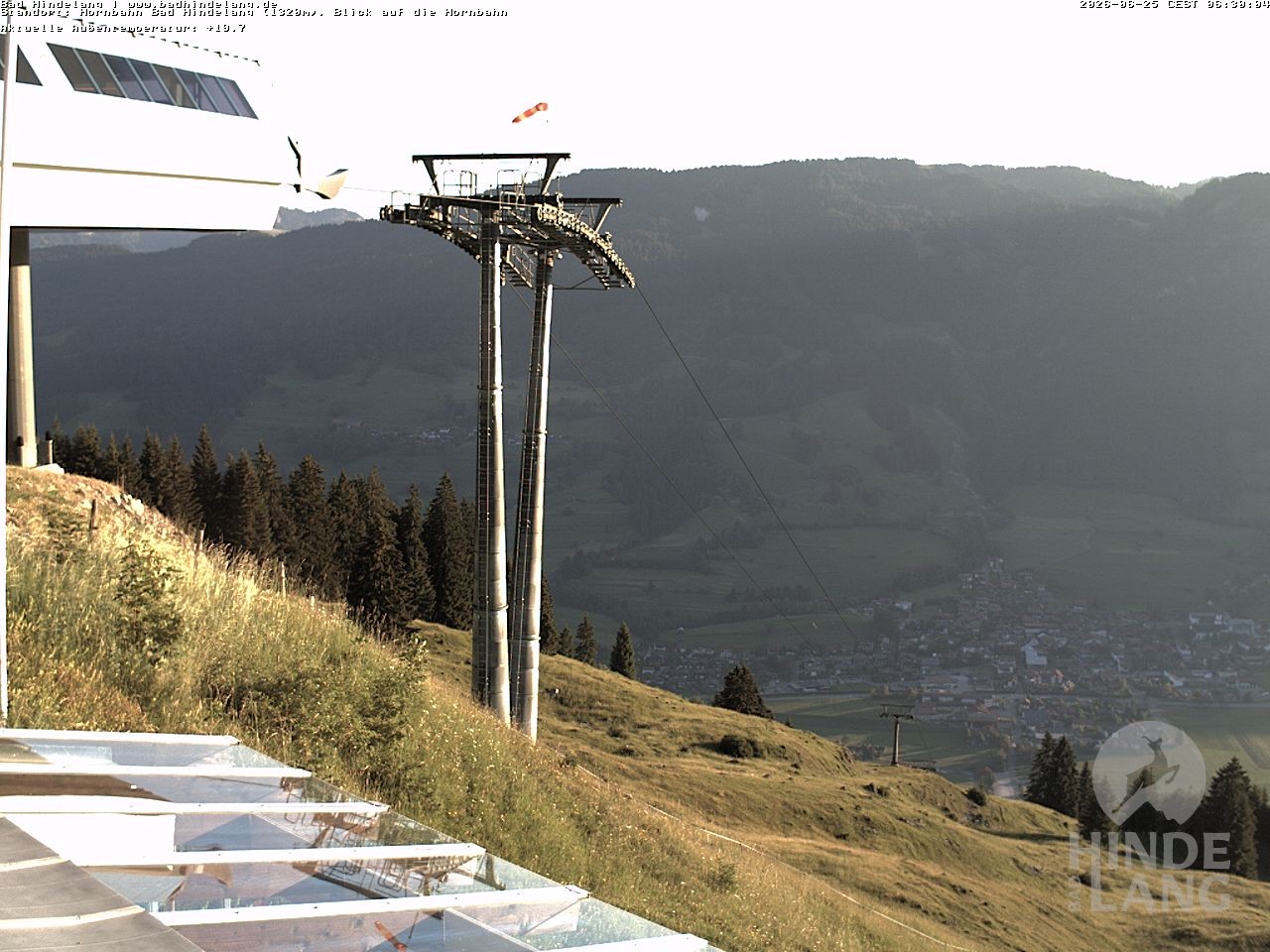 Archived image Webcam Mountain station Hornbahn