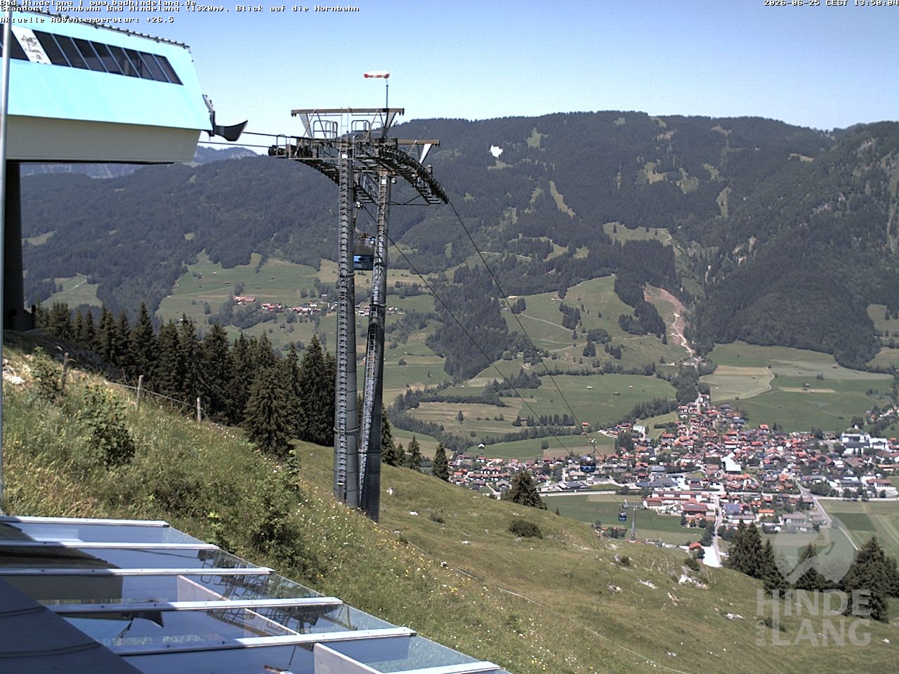 Archived image Webcam Mountain station Hornbahn