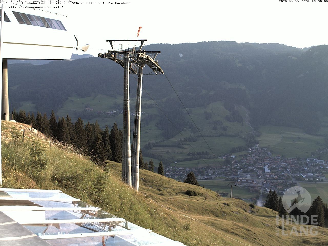 Archiv Foto Webcam Aussicht auf Bad Hindelang von der Hornbahn Bergstation