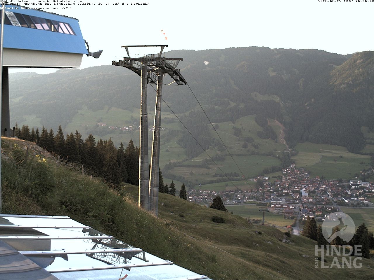 Archiv Foto Webcam Aussicht auf Bad Hindelang von der Hornbahn Bergstation