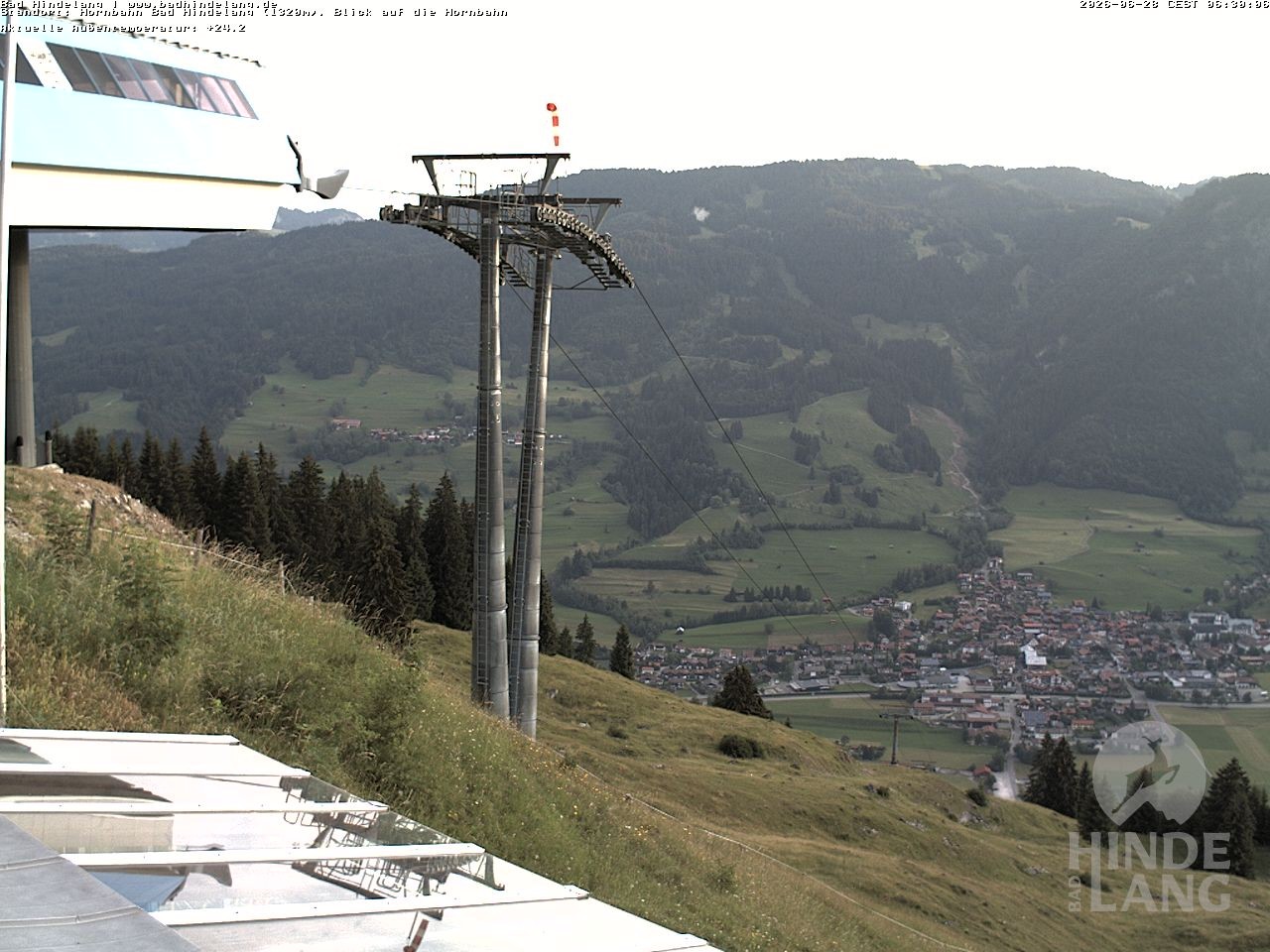 Archiv Foto Webcam Aussicht auf Bad Hindelang von der Hornbahn Bergstation
