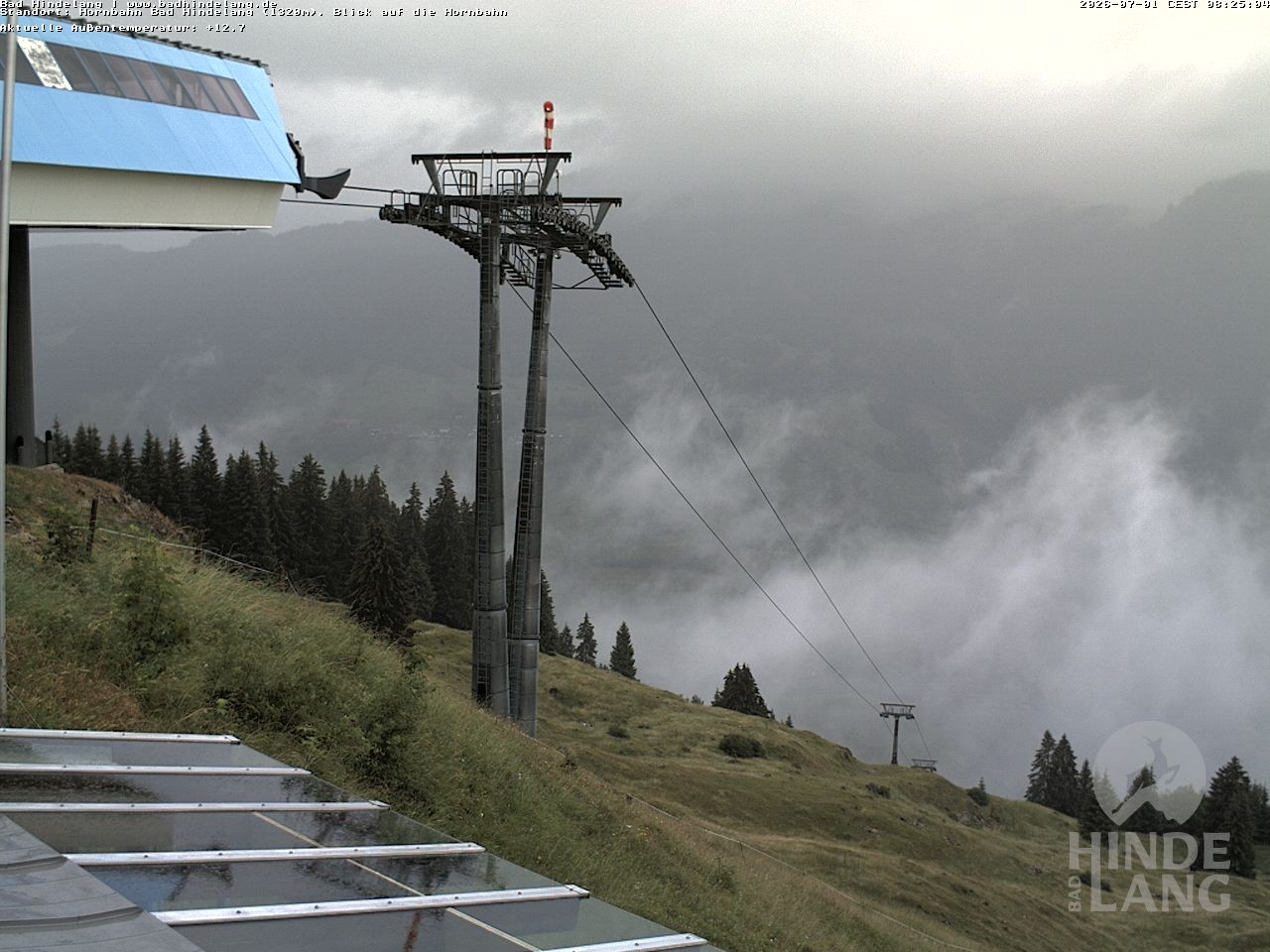 Archiv Foto Webcam Aussicht auf Bad Hindelang von der Hornbahn Bergstation