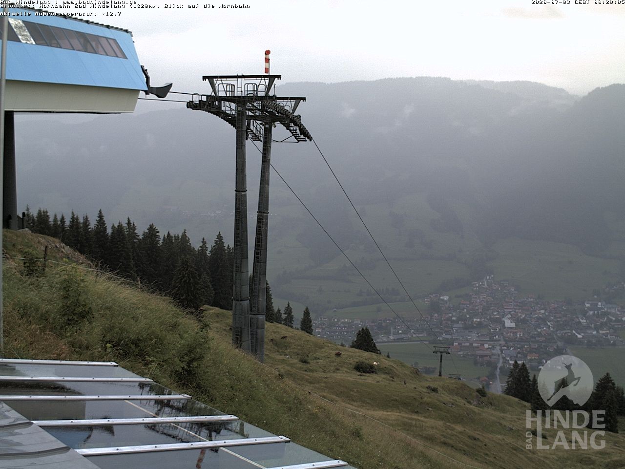 Archived image Webcam Mountain station Hornbahn