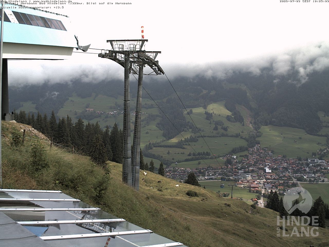 Archived image Webcam Mountain station Hornbahn