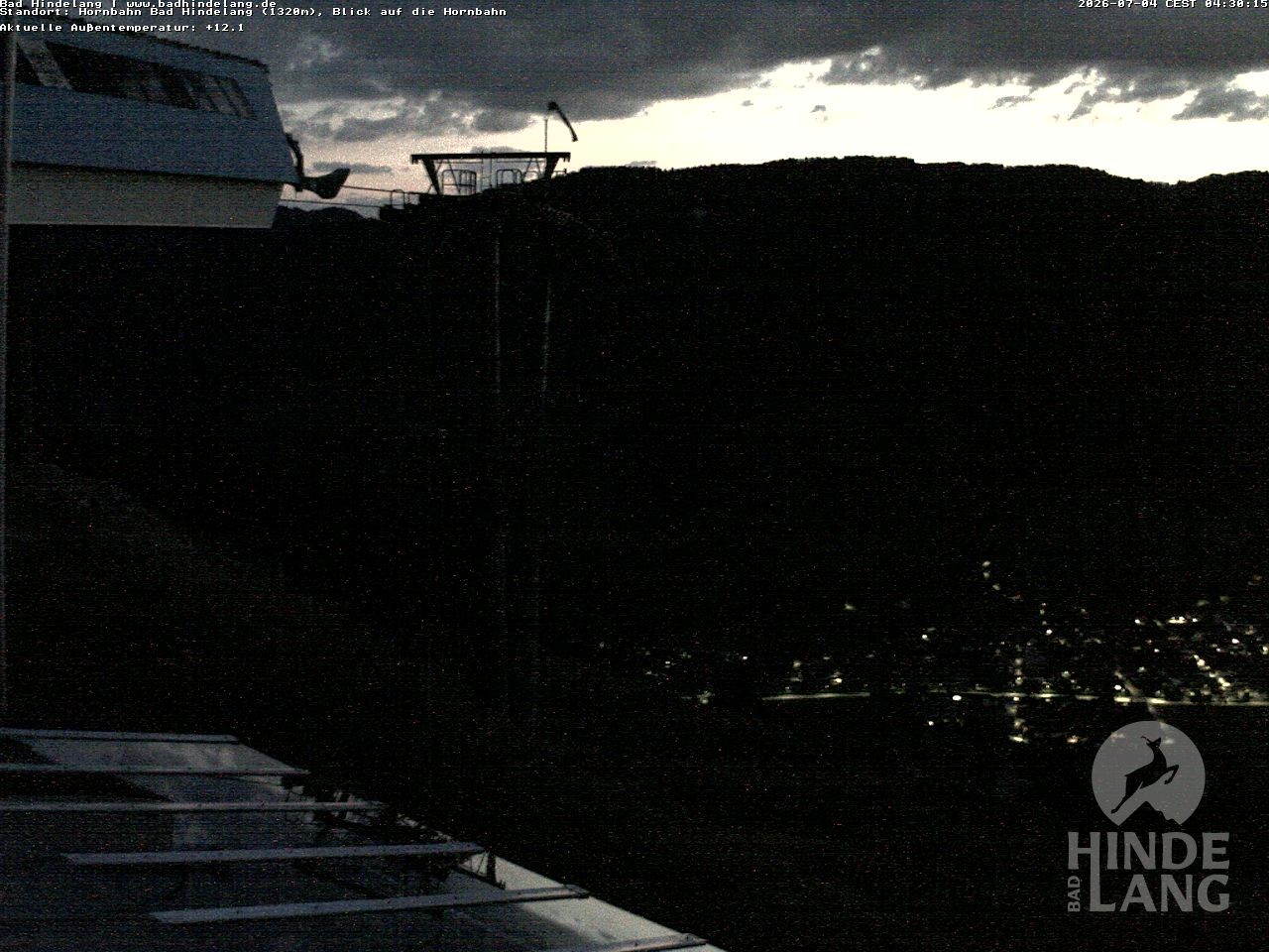 Archiv Foto Webcam Aussicht auf Bad Hindelang von der Hornbahn Bergstation