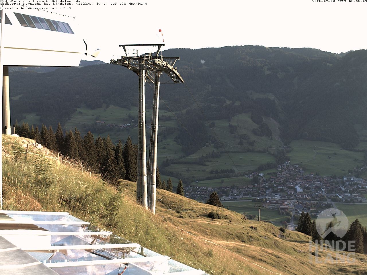 Archiv Foto Webcam Aussicht auf Bad Hindelang von der Hornbahn Bergstation