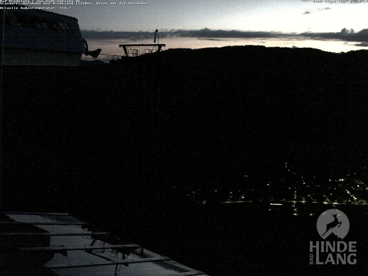 Archiv Foto Webcam Aussicht auf Bad Hindelang von der Hornbahn Bergstation