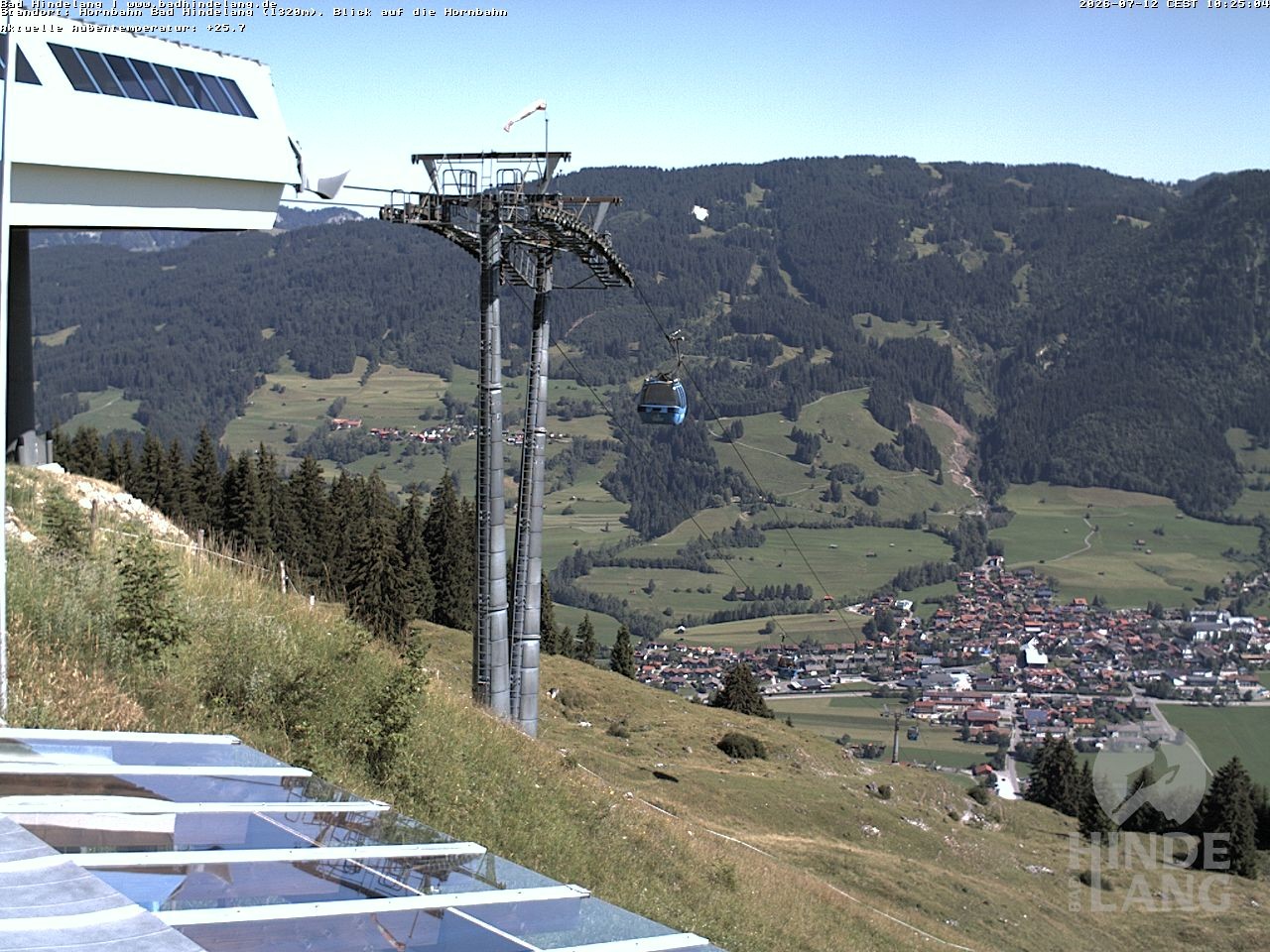 Archived image Webcam Mountain station Hornbahn
