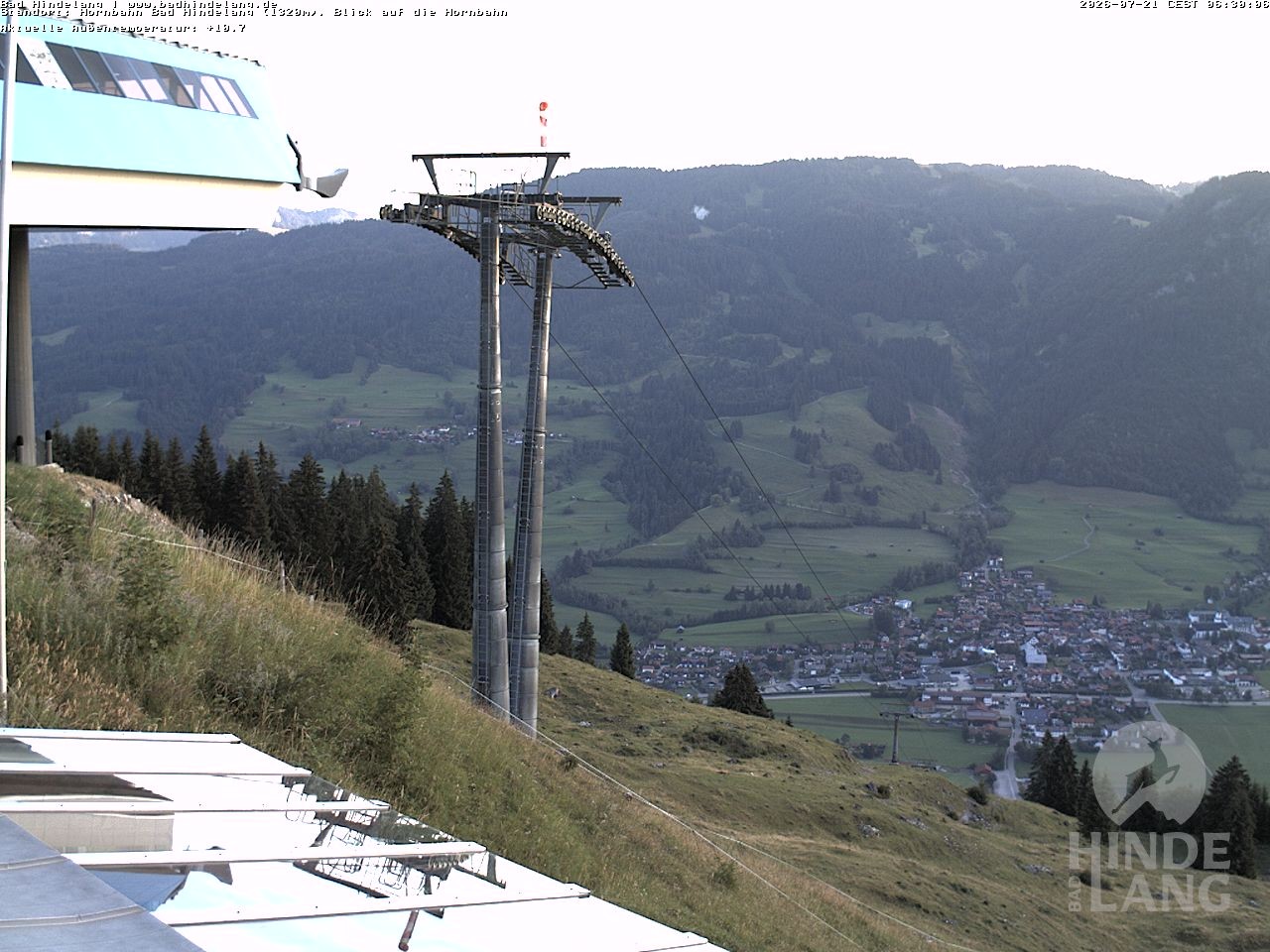 Archived image Webcam Mountain station Hornbahn