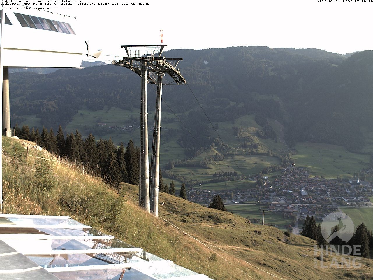 Archived image Webcam Mountain station Hornbahn