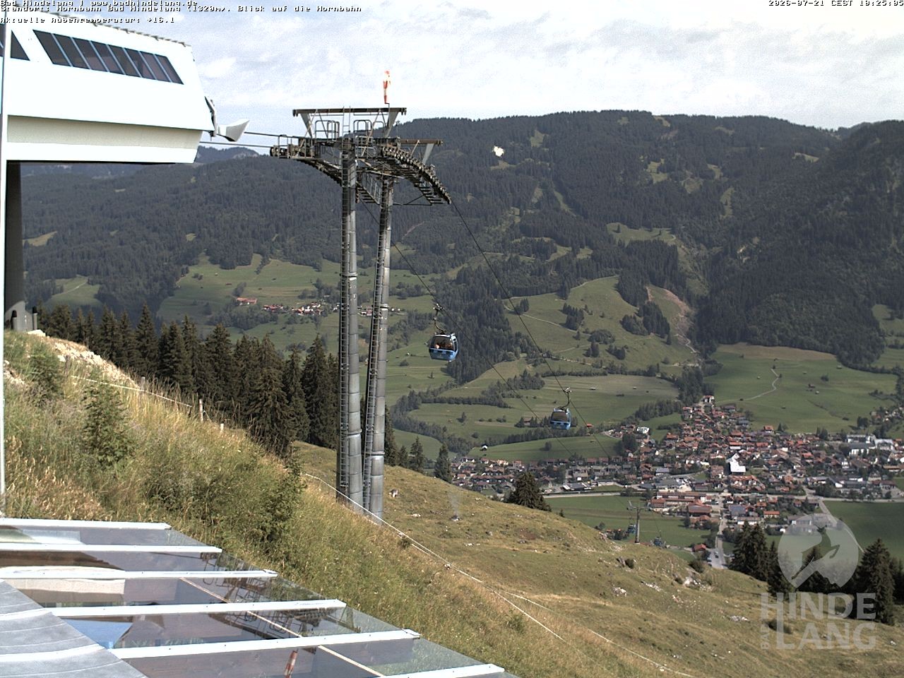 Archived image Webcam Mountain station Hornbahn