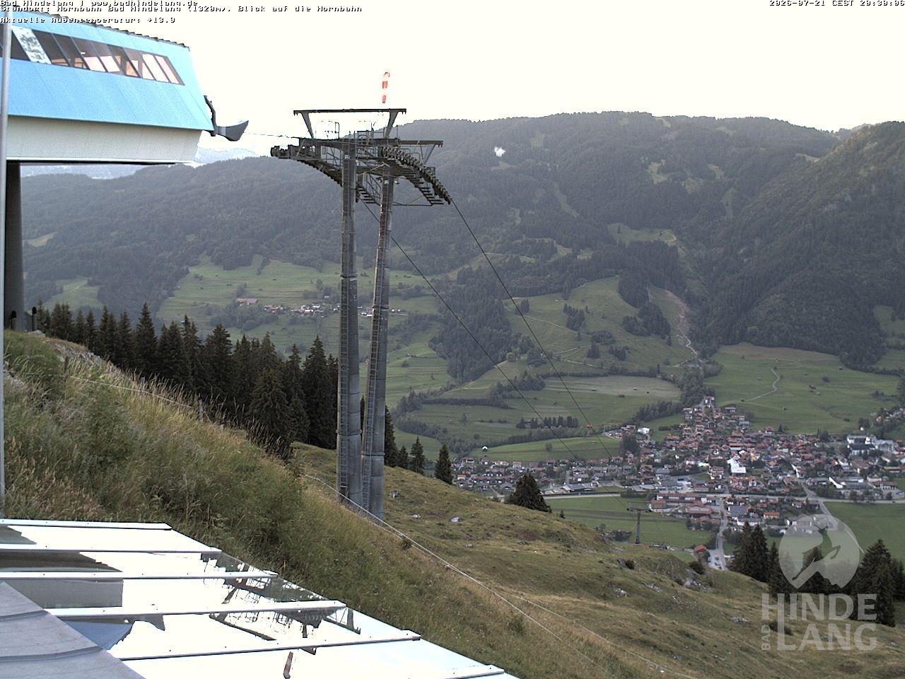 Archiv Foto Webcam Aussicht auf Bad Hindelang von der Hornbahn Bergstation