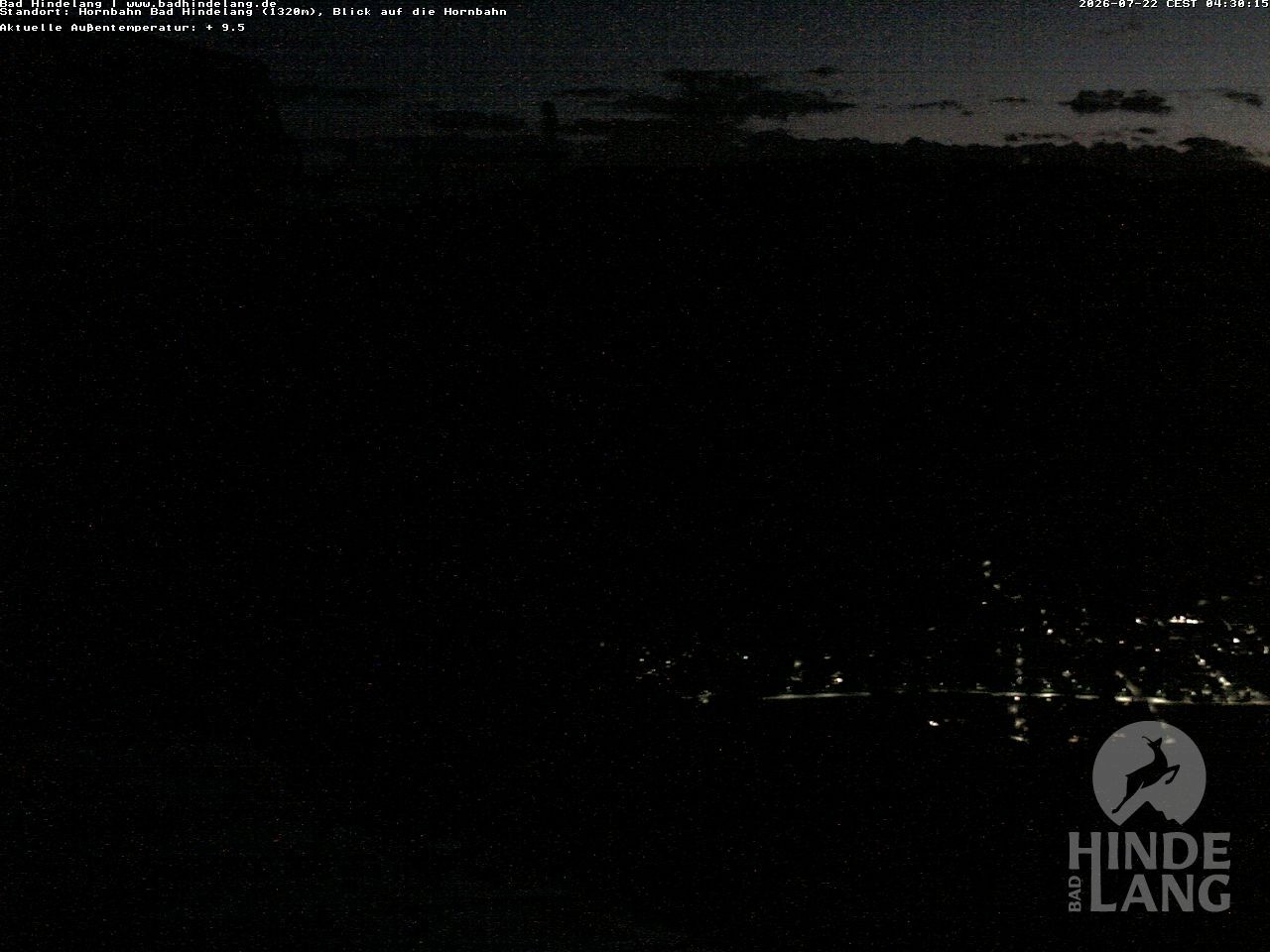 Archiv Foto Webcam Aussicht auf Bad Hindelang von der Hornbahn Bergstation