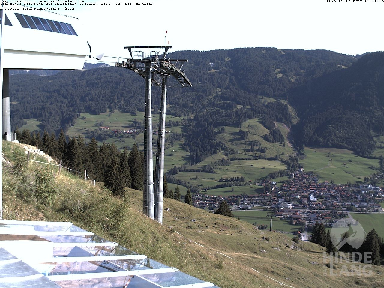 Archiv Foto Webcam Aussicht auf Bad Hindelang von der Hornbahn Bergstation