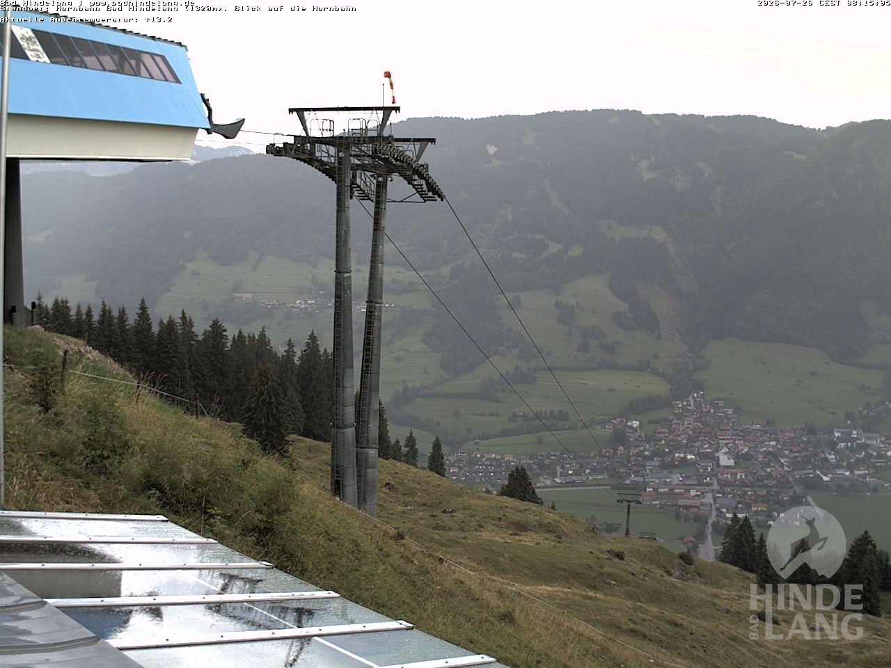 Archiv Foto Webcam Aussicht auf Bad Hindelang von der Hornbahn Bergstation