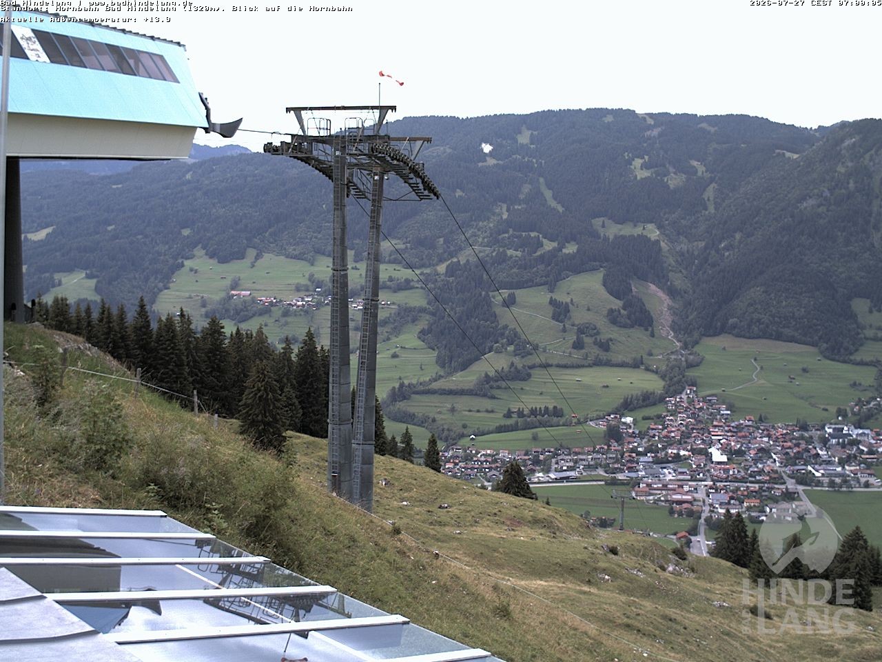 Archiv Foto Webcam Aussicht auf Bad Hindelang von der Hornbahn Bergstation
