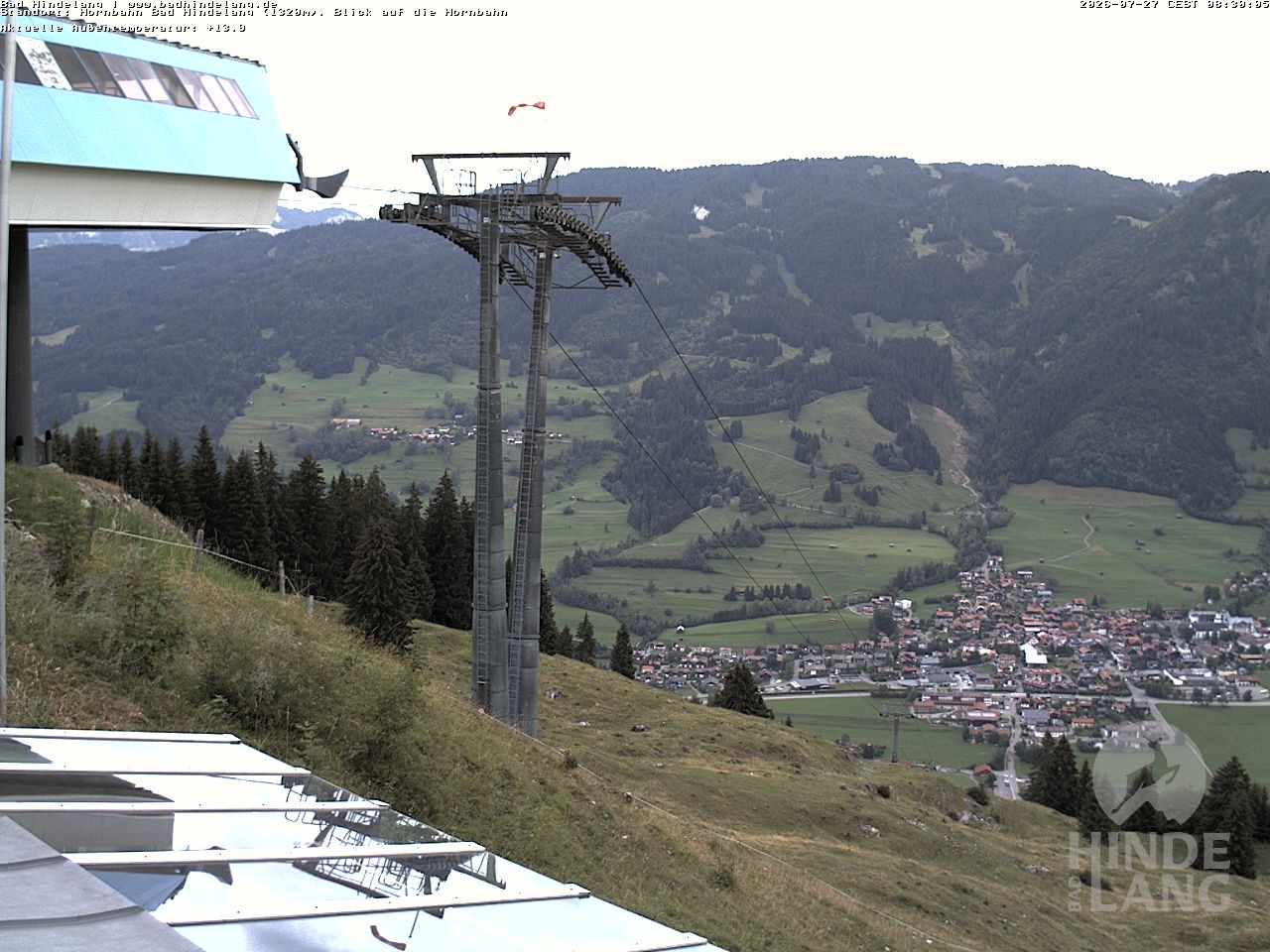Archiv Foto Webcam Aussicht auf Bad Hindelang von der Hornbahn Bergstation