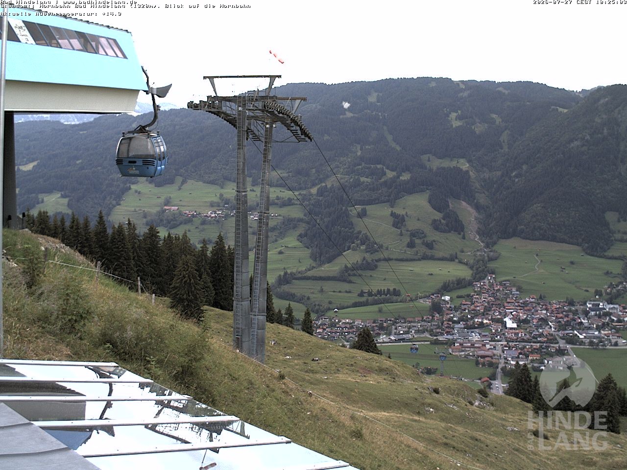 Archiv Foto Webcam Aussicht auf Bad Hindelang von der Hornbahn Bergstation
