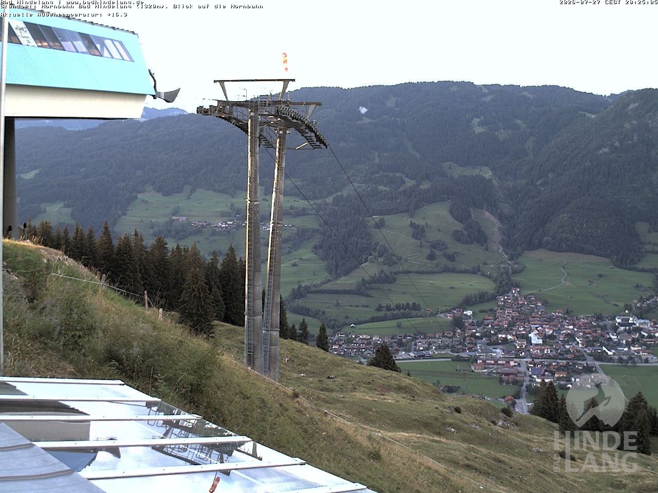 Archiv Foto Webcam Aussicht auf Bad Hindelang von der Hornbahn Bergstation