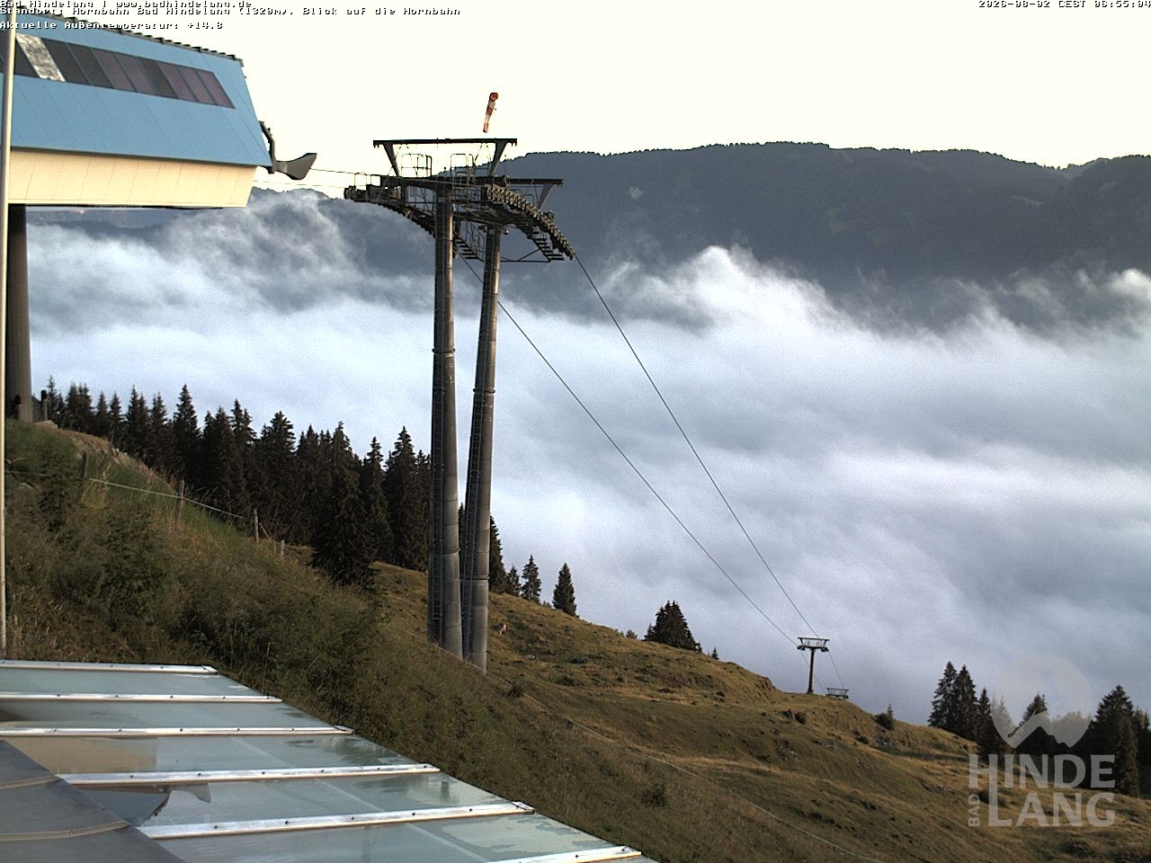 Archiv Foto Webcam Aussicht auf Bad Hindelang von der Hornbahn Bergstation