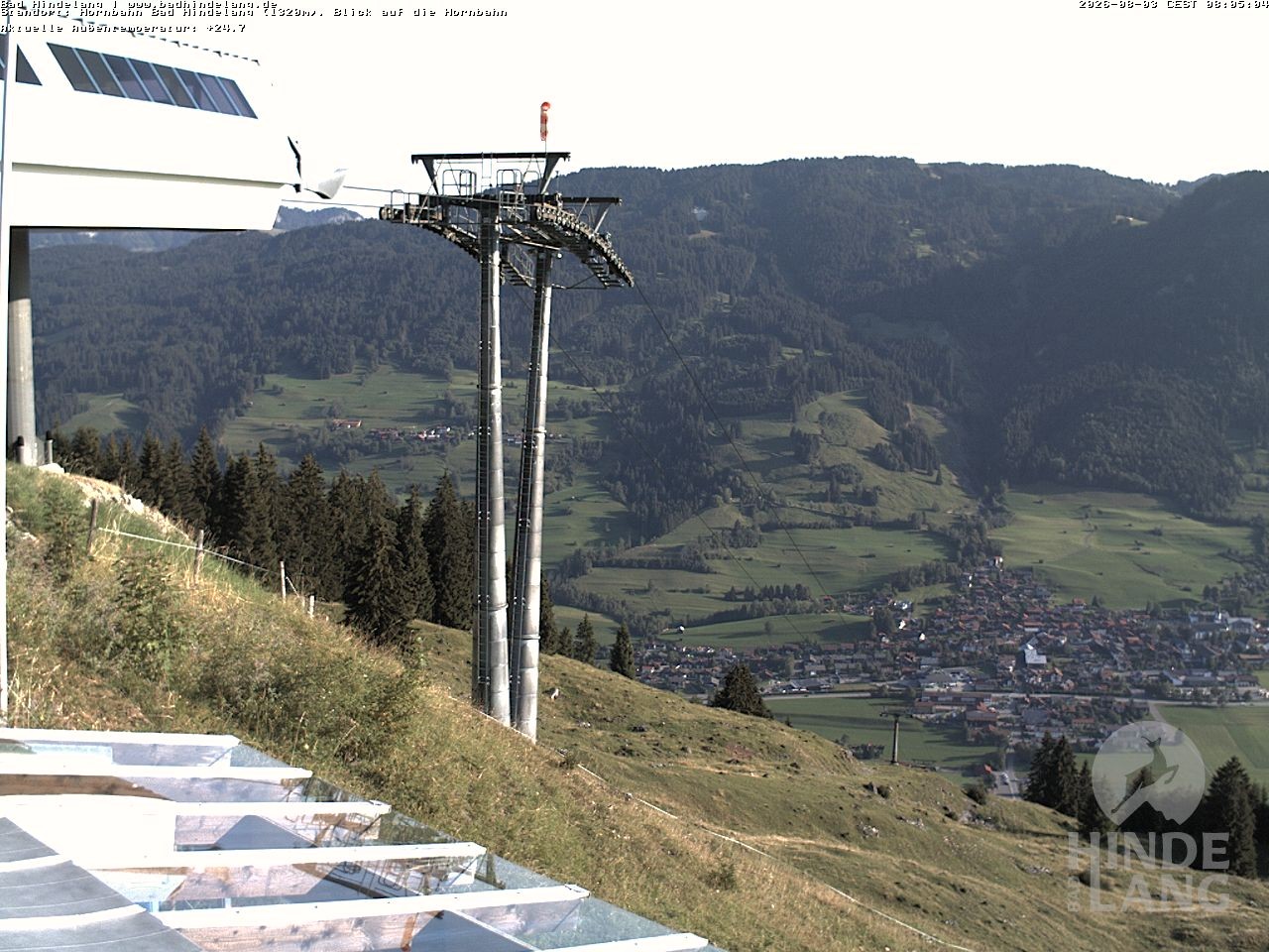 Archiv Foto Webcam Aussicht auf Bad Hindelang von der Hornbahn Bergstation