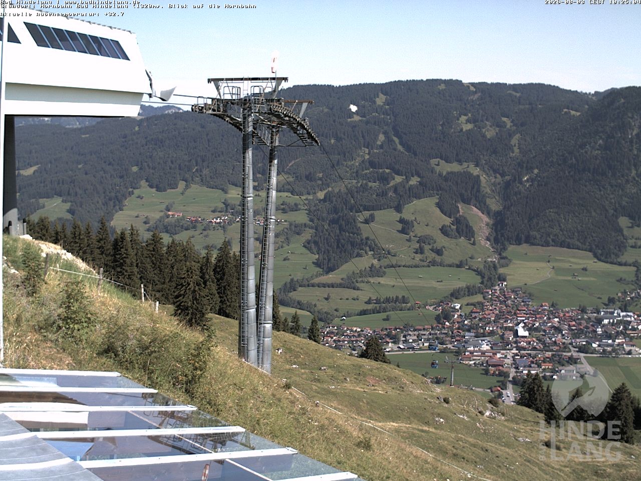 Archiv Foto Webcam Aussicht auf Bad Hindelang von der Hornbahn Bergstation
