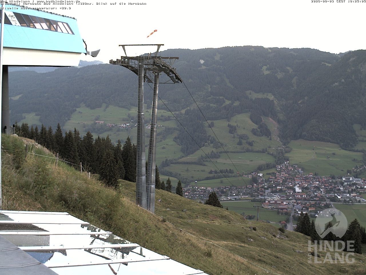 Archiv Foto Webcam Aussicht auf Bad Hindelang von der Hornbahn Bergstation