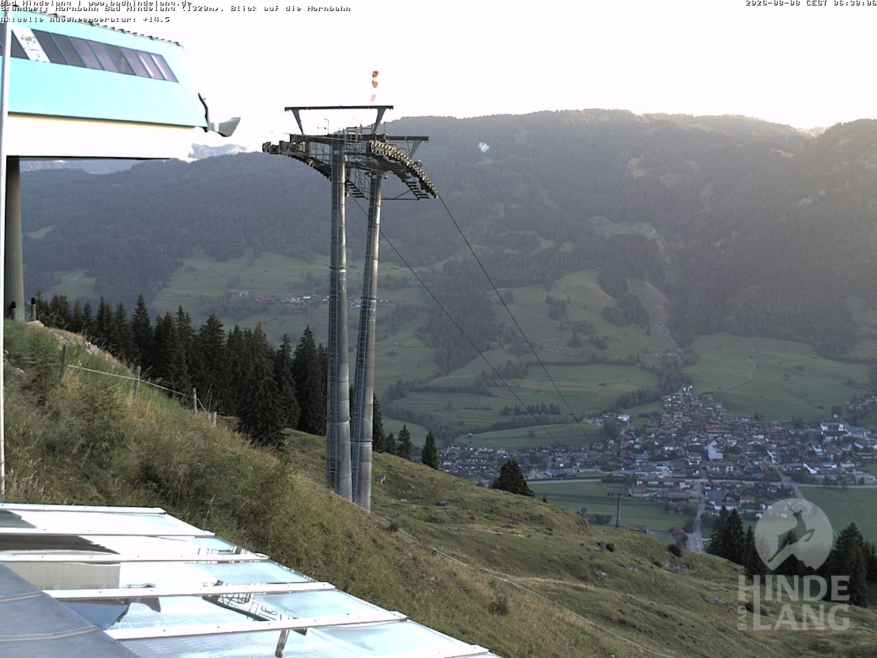 Archiv Foto Webcam Aussicht auf Bad Hindelang von der Hornbahn Bergstation