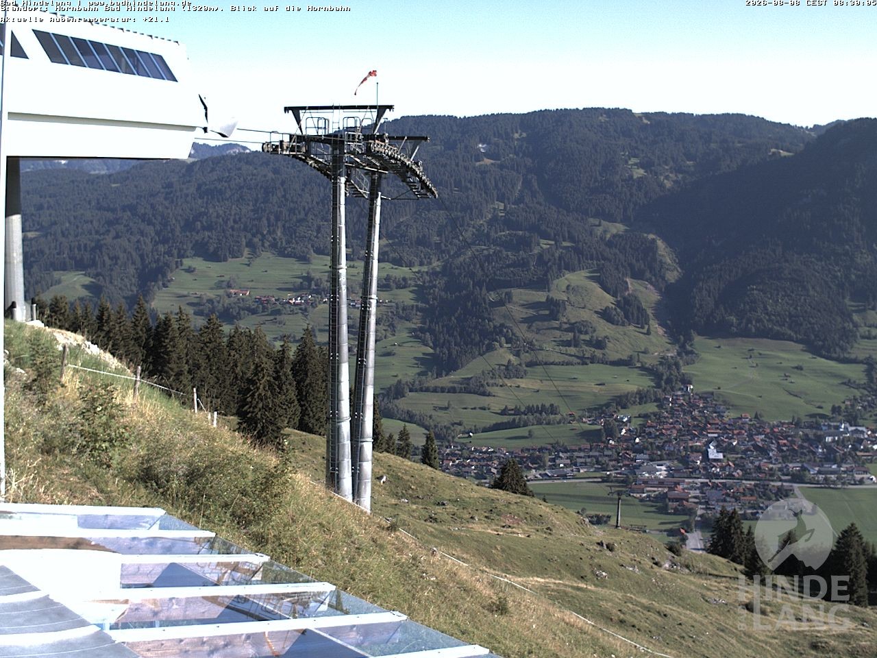 Archiv Foto Webcam Aussicht auf Bad Hindelang von der Hornbahn Bergstation