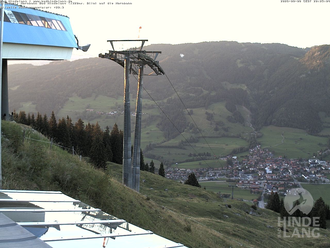Archiv Foto Webcam Aussicht auf Bad Hindelang von der Hornbahn Bergstation