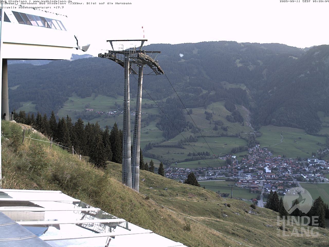 Archiv Foto Webcam Aussicht auf Bad Hindelang von der Hornbahn Bergstation