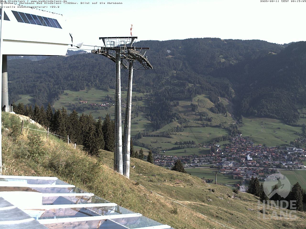 Archiv Foto Webcam Aussicht auf Bad Hindelang von der Hornbahn Bergstation