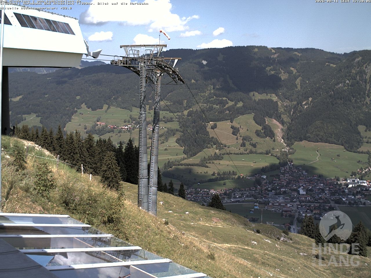 Archiv Foto Webcam Aussicht auf Bad Hindelang von der Hornbahn Bergstation